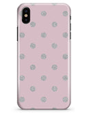 Pink and Silver Glitter Polkadots - iPhone X Clipit Case