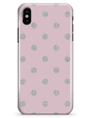 Pink and Silver Glitter Polkadots - iPhone X Clipit Case