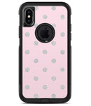 Pink and Silver Glitter Polkadots - iPhone X OtterBox Case & Skin Kits