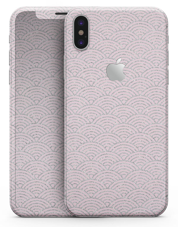 Pink and Silver Semicircles - iPhone X Skin-Kit