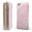 Pink and Teal Slate Marble Surface iPhone 6/6s or 6/6s Plus 2-Piece Hybrid INK-Fuzed Case