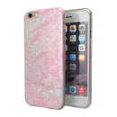 Pink and Teal Slate Marble Surface iPhone 6/6s or 6/6s Plus 2-Piece Hybrid INK-Fuzed Case