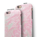 Pink and Teal Slate Marble Surface iPhone 6/6s or 6/6s Plus 2-Piece Hybrid INK-Fuzed Case