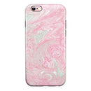 Pink and Teal Slate Marble Surface iPhone 6/6s or 6/6s Plus 2-Piece Hybrid INK-Fuzed Case