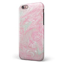 Pink and Teal Slate Marble Surface iPhone 6/6s or 6/6s Plus 2-Piece Hybrid INK-Fuzed Case