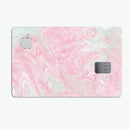 Pink and Teal Slate Marble Surface - Premium Protective Decal Skin-Kit for the Apple Credit Card