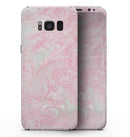 Pink and Teal Slate Marble Surface - Samsung Galaxy S8 Full-Body Skin Kit