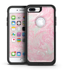 Pink and Silver Semicircles - iPhone 7 or 7 Plus Commuter Case Skin Kit