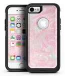 Pink and Silver Semicircles - iPhone 7 or 7 Plus Commuter Case Skin Kit