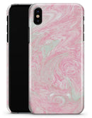 Pink and Teal Slate Marble Surface - iPhone X Clipit Case