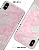 Pink and Teal Slate Marble Surface - iPhone X Clipit Case