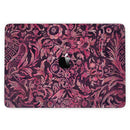 MacBook Pro with Touch Bar Skin Kit - Pink_and_Wine_Damask_Watercolor_Pattern-MacBook_13_Touch_V3.jpg?