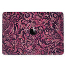MacBook Pro without Touch Bar Skin Kit - Pink_and_Wine_Damask_Watercolor_Pattern-MacBook_13_Touch_V6.jpg?