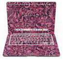 Pink and Wine Damask Watercolor Pattern - MacBook Air Skin Kit