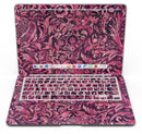 Pink and Wine Damask Watercolor Pattern - MacBook Air Skin Kit