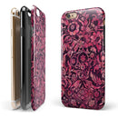 Pink and Wine Damask Watercolor Pattern iPhone 6/6s or 6/6s Plus 2-Piece Hybrid INK-Fuzed Case