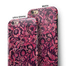 Pink and Wine Damask Watercolor Pattern iPhone 6/6s or 6/6s Plus 2-Piece Hybrid INK-Fuzed Case