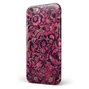 Pink and Wine Damask Watercolor Pattern iPhone 6/6s or 6/6s Plus 2-Piece Hybrid INK-Fuzed Case