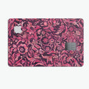 Pink and Wine Damask Watercolor Pattern - Premium Protective Decal Skin-Kit for the Apple Credit Card