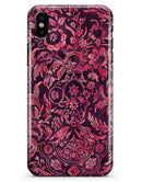 Pink and Wine Damask Watercolor Pattern - iPhone X Clipit Case