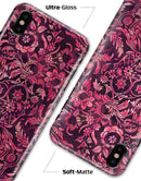 Pink and Wine Damask Watercolor Pattern - iPhone X Clipit Case
