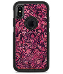 Pink and Wine Damask Watercolor Pattern - iPhone X OtterBox Case & Skin Kits