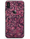 Pink and Wine Damask Watercolor Pattern - iPhone X Skin-Kit