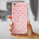 Pink and Yellow Bubble Morrocan Pattern iPhone 6/6s or 6/6s Plus 2-Piece Hybrid INK-Fuzed Case
