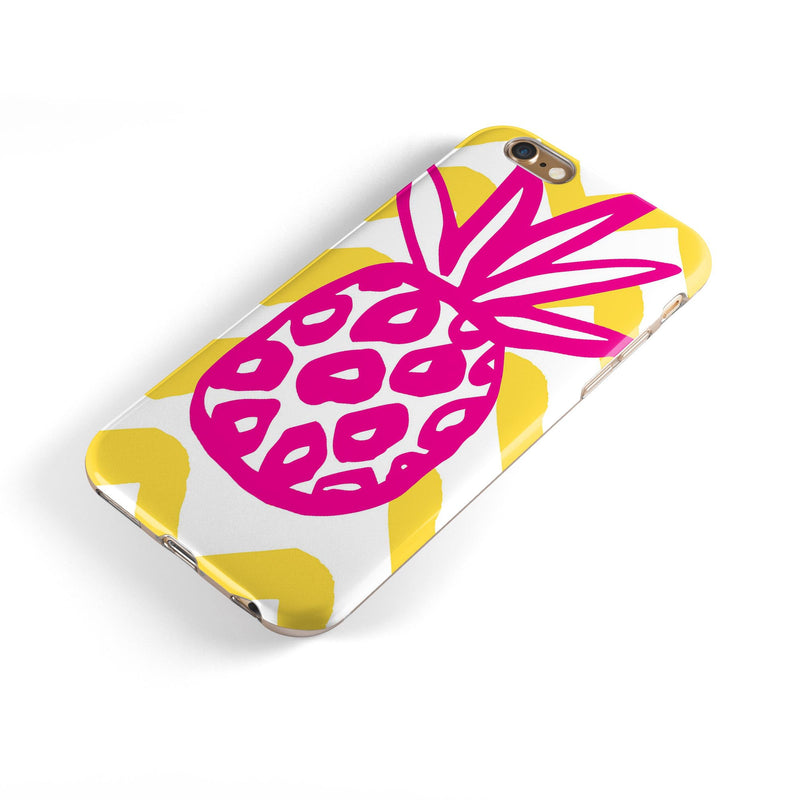 Pink and Yellow Pineapple iPhone 6/6s or 6/6s Plus 2-Piece Hybrid INK-Fuzed Case