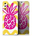 Pink and Yellow Pineapple - Premium Vinyl Skin Decal for Samsung Galaxy S25 Ultra, S24, S23, S22 & All Galaxy S Models