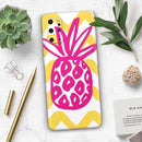 Pink and Yellow Pineapple - Premium Vinyl Skin Decal for Samsung Galaxy S25 Ultra, S24, S23, S22 & All Galaxy S Models