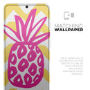 Pink and Yellow Pineapple - Premium Vinyl Skin Decal for Samsung Galaxy S25 Ultra, S24, S23, S22 & All Galaxy S Models