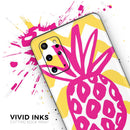 Pink and Yellow Pineapple - Premium Vinyl Skin Decal for Samsung Galaxy S25 Ultra, S24, S23, S22 & All Galaxy S Models