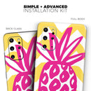 Pink and Yellow Pineapple - Premium Vinyl Skin Decal for Samsung Galaxy S25 Ultra, S24, S23, S22 & All Galaxy S Models
