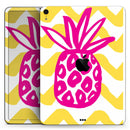 Pink and Yellow Pineapple - Full Body Skin Decal for the Apple iPad Pro 12.9", 11", 10.5", 9.7", Air or Mini (All Models Available)