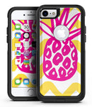 Pink And Yellow Descending Droplets - iPhone 7 or 7 Plus Commuter Case Skin Kit