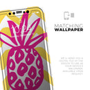 Pink and Yellow Pineapple - Protective Skin Wrap & Decal – Compatible with iPhone SE to iPhone 17 Pro Max (All Models)