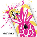 Pink and Yellow Pineapple - Protective Skin Wrap & Decal – Compatible with iPhone SE to iPhone 17 Pro Max (All Models)
