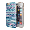 Pink to Blue Tribal Sketch Pattern iPhone 6/6s or 6/6s Plus 2-Piece Hybrid INK-Fuzed Case