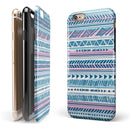 Pink to Blue Tribal Sketch Pattern iPhone 6/6s or 6/6s Plus 2-Piece Hybrid INK-Fuzed Case