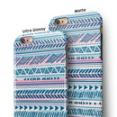 Pink to Blue Tribal Sketch Pattern iPhone 6/6s or 6/6s Plus 2-Piece Hybrid INK-Fuzed Case