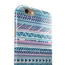Pink to Blue Tribal Sketch Pattern iPhone 6/6s or 6/6s Plus 2-Piece Hybrid INK-Fuzed Case