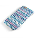 Pink to Blue Tribal Sketch Pattern iPhone 6/6s or 6/6s Plus 2-Piece Hybrid INK-Fuzed Case