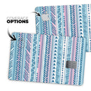Pink to Blue Tribal Sketch Pattern - Premium Protective Decal Skin-Kit for the Apple Credit Card