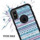 Pink to Blue Tribal Sketch Pattern - Skin Kit for the iPhone OtterBox Cases