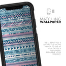 Pink to Blue Tribal Sketch Pattern - Skin Kit for the iPhone OtterBox Cases