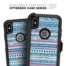 Pink to Blue Tribal Sketch Pattern - Skin Kit for the iPhone OtterBox Cases