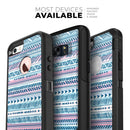 Pink to Blue Tribal Sketch Pattern - Skin Kit for the iPhone OtterBox Cases