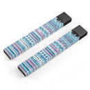 Pink to Blue Tribal Sketch Pattern - Premium Decal Protective Skin-Wrap Sticker compatible with the Juul Labs vaping device