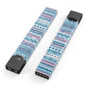 Pink to Blue Tribal Sketch Pattern - Premium Decal Protective Skin-Wrap Sticker compatible with the Juul Labs vaping device